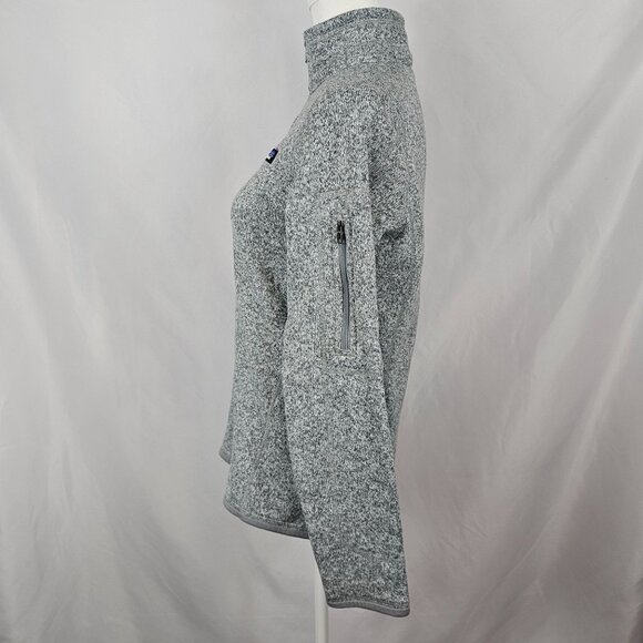 Patagonia Womens Better Sweater M 1/4 Zip Fleece Pullover Sweater Gray Cozy Warm - Picture 5 of 16
